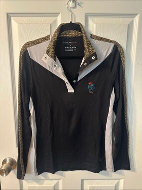 Lohla x Sport Black & White Long Sleeve Polo
